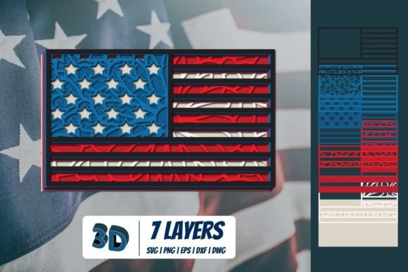 3D American Flag SVG: A Versatile Design for Creative Projects