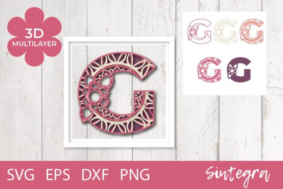 3D Floral Letter G Mandala Layer SVG: A Creative Tool for Modern Crafters