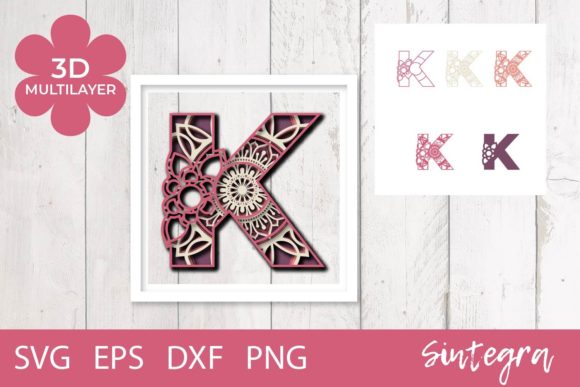 3D Floral Letter K Mandala Layer SVG: A Strategic Tool for Creative Professionals