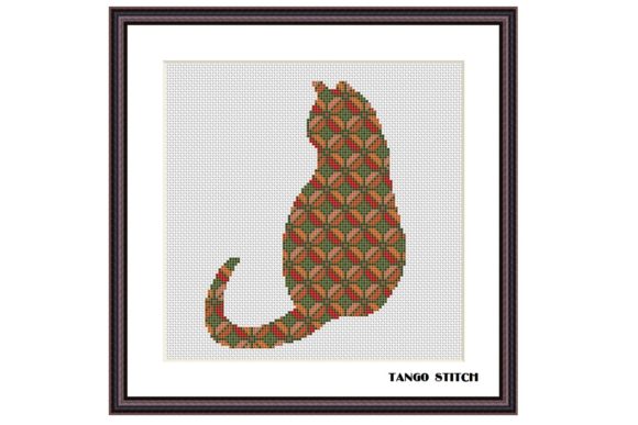3D Ornament Cat Kitten Cute Animals and 3D Ornament Cat Cute Animals Kitten Cross Stitch Pattern