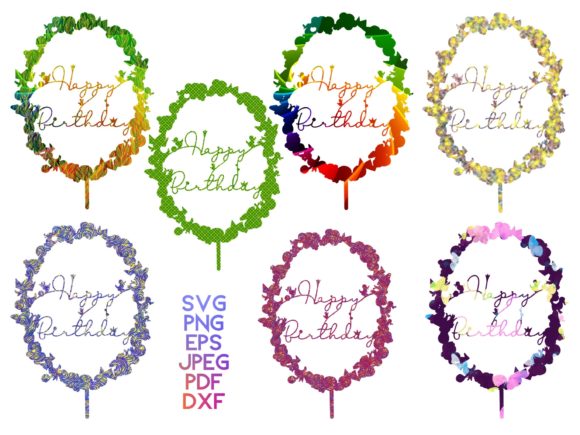 3D Svg Birthday Toppers Rainbow Cricut for Creative Celebrations