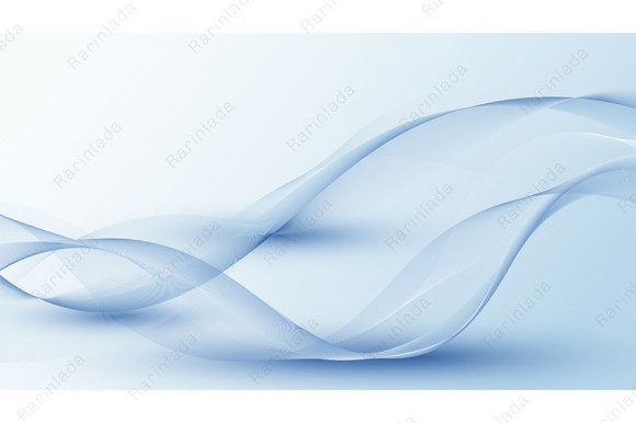 Abstract 3D Blue Dynamic Wave Flow Lines