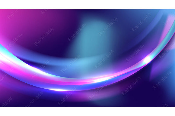 Abstract 3D Fluid Liquid Vibrant Color