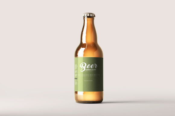 Beer Bottle Mockups and Amber Glass Beer Bottle Mockups - 10X Scenes