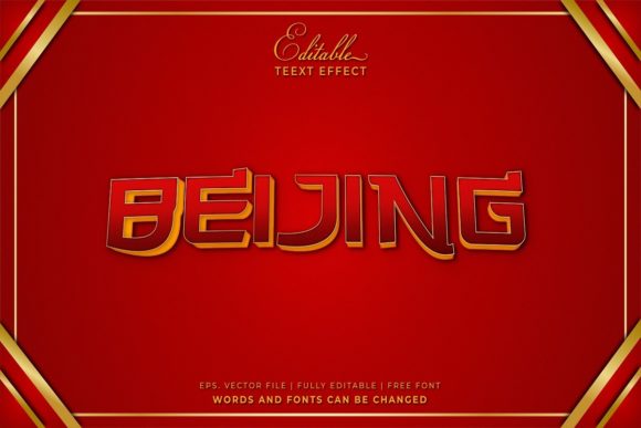 Beijing Editable Text Effect: A Versatile Tool for Modern Designers