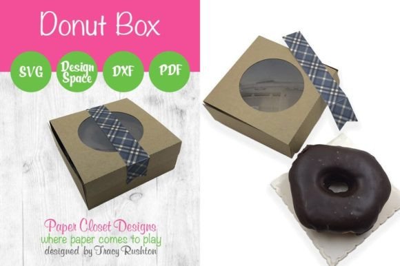 Donut Box 3d SVG