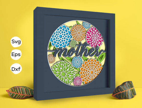 Flower Mothers Papercut Light Box