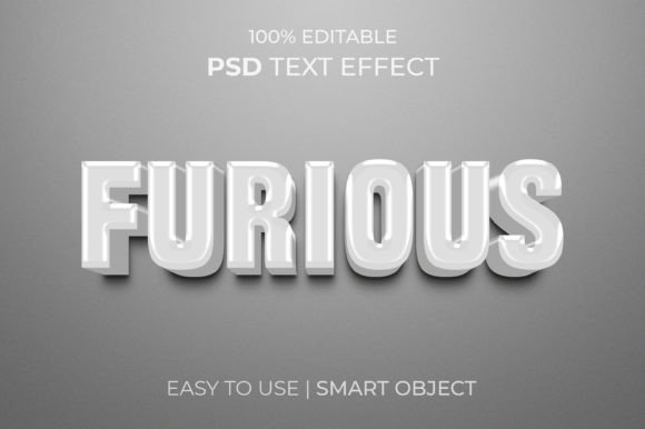 Furious 3d Text Effect Silver
