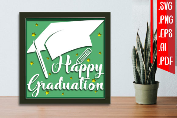 Graduation Layered Papercut Svg Eps Ai