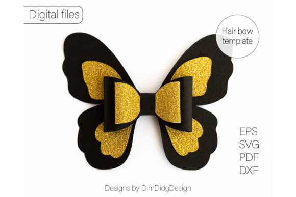 Hair Bow Svg Butterfly Hair Bow Template