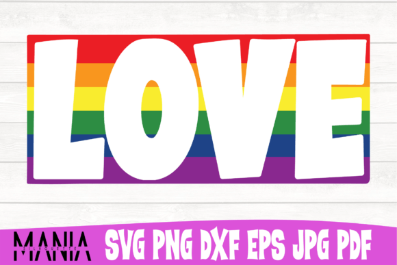 Love Gay Flag Svg Cut File Design