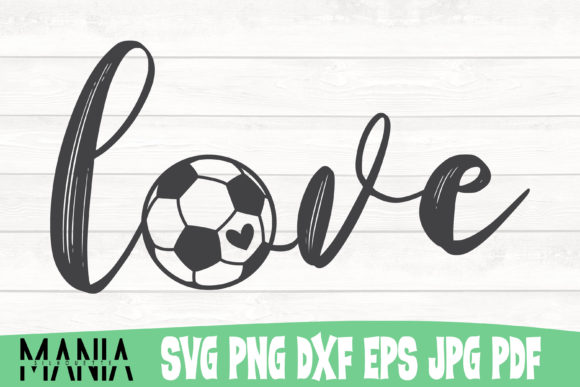 Love Soccer Svg Cut File Design
