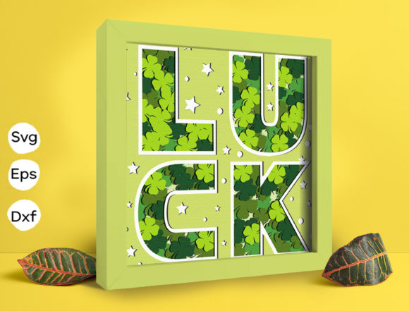 Luck Four-leaf Clover Papercut Light Box