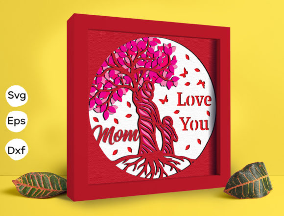 Mom and Kid Papercut Light Box