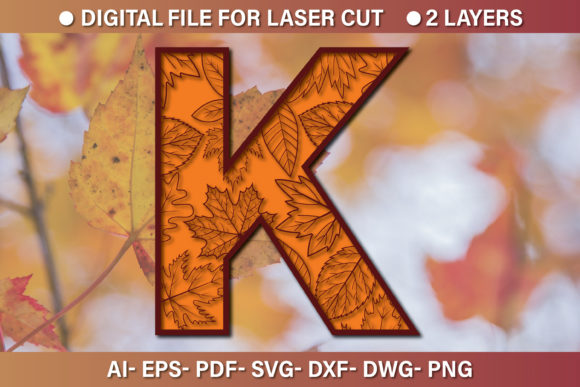 Multilayer 3d Alphabet Paper Cut SVG K