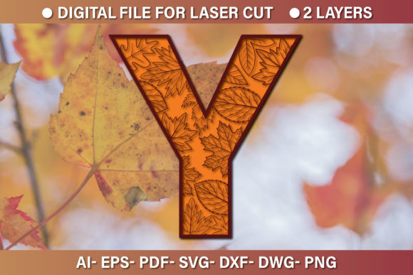 Multilayer 3d Alphabet Paper Cut SVG Y