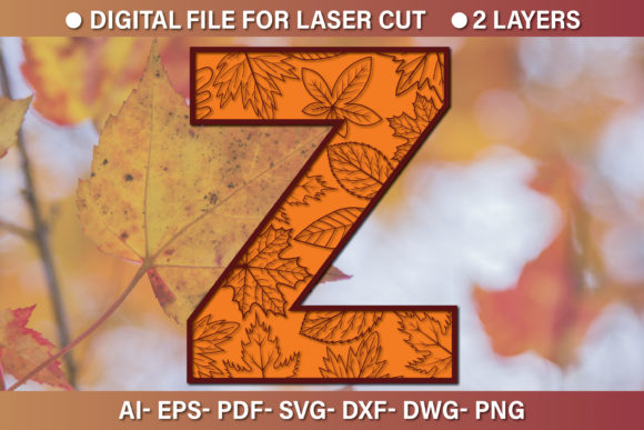 Multilayer 3D Alphabet Paper Cut SVG Z